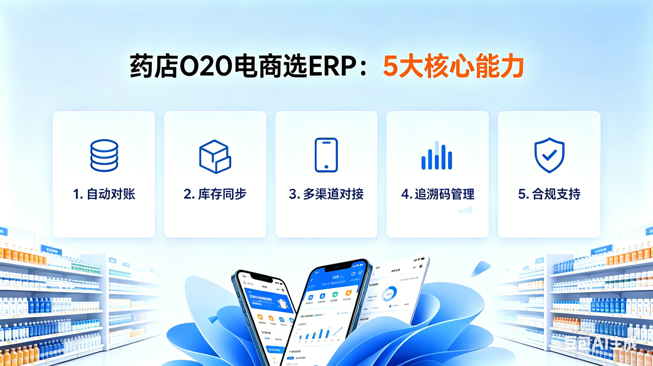 药店做O2O电商，选电商ERP，这5个关键能力才是核心